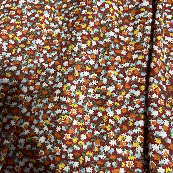 Floral cuff button front A-line dress - Picture 5 of 5